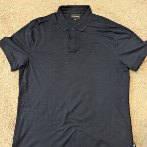 Emporio Armani Polo Shirt - Navy - Mens Size XL